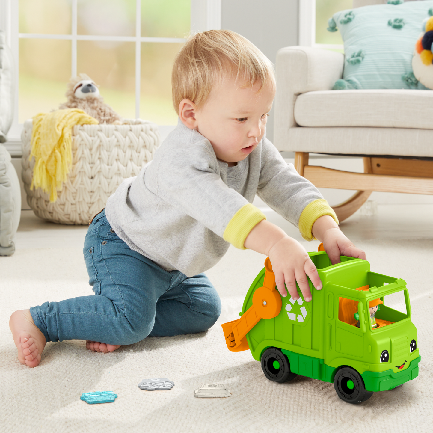 Fisher-Price  Little People  Camion de Recyclage Musical, 5Éléments