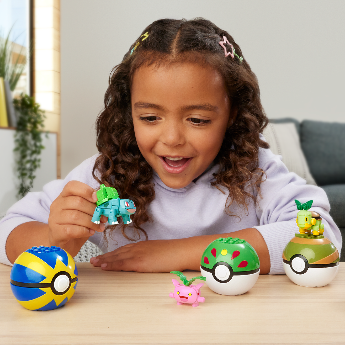 MEGA Pokémon Juguete de Construcción Colección equipo de Pokémon tipo planta