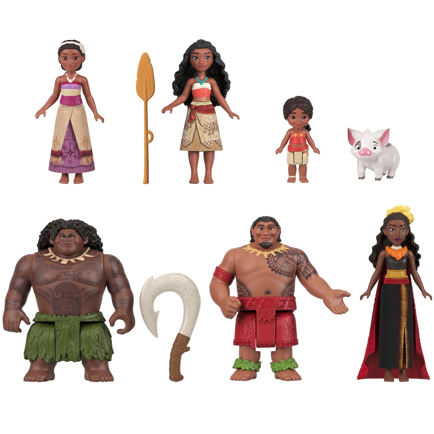 Disney Moana 2 Toys, Moana's Adventure Set With 6 Small Dolls & 2 Accessories