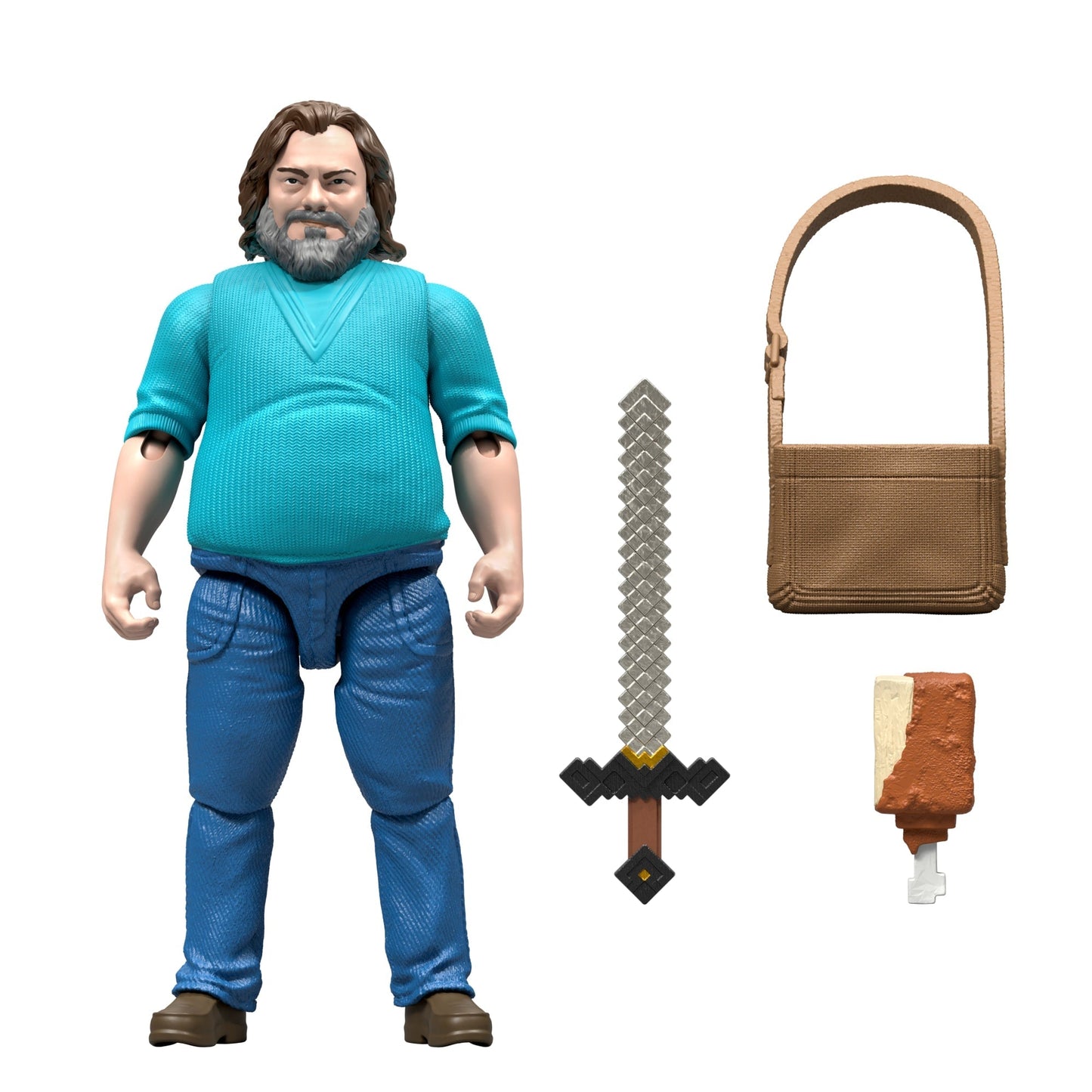 Minecraft-Figurine Articulée Steve-Taille de 10 Cm et Accessoires