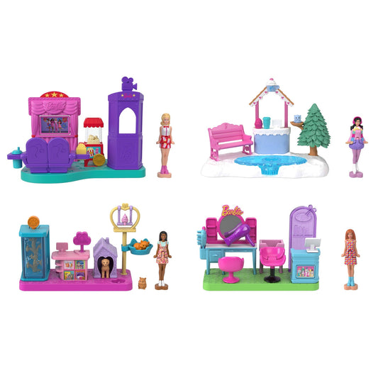 Barbie Mini Barbie Land Collectible Playsets With 1.5-Inch Doll And Interactive Play Areas For Storytelling Fun
