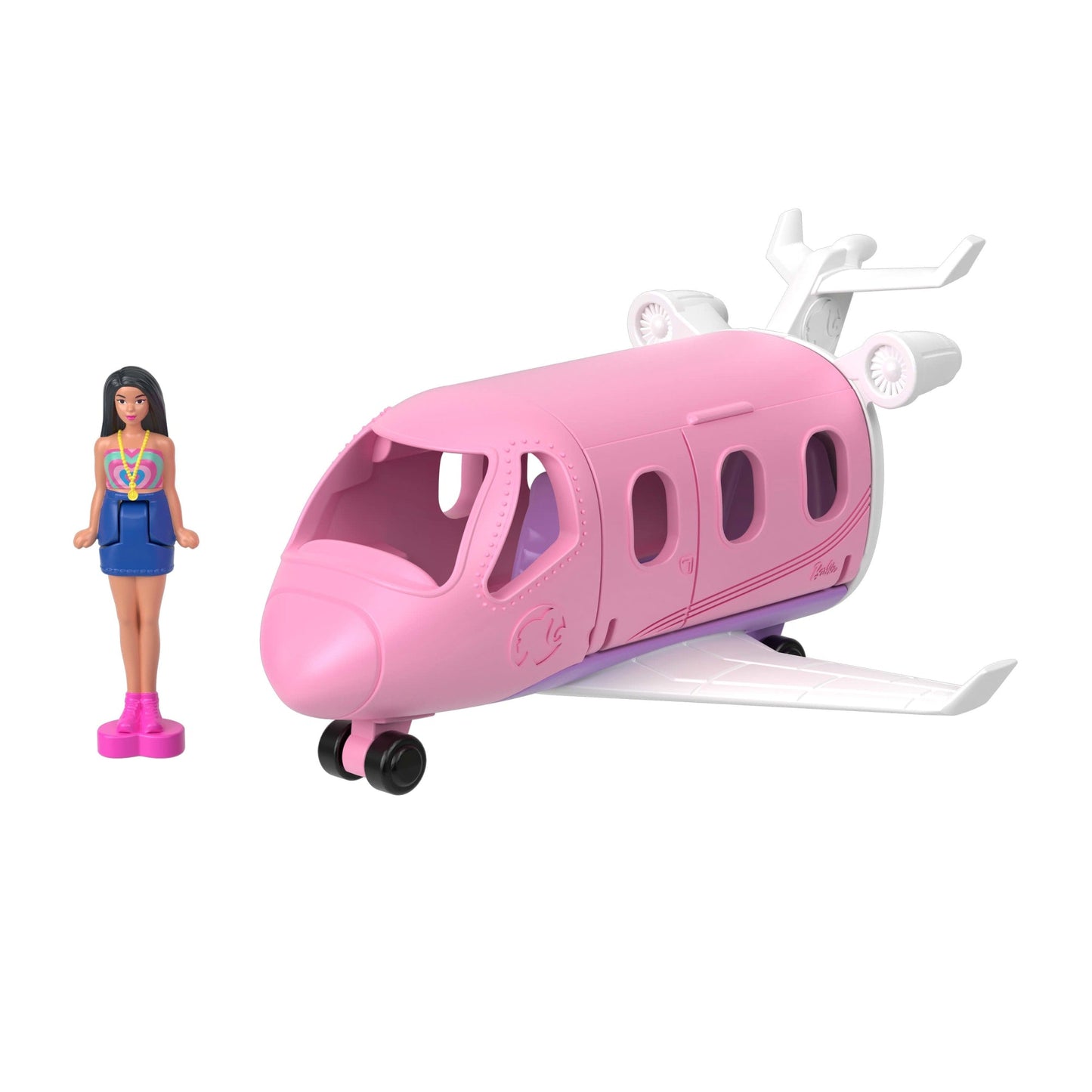 Barbie Mini Barbieland 4-Pack Doll & Vehicle Set, 4 1.5-Inch Dolls &  4 Iconic Toy Vehicles