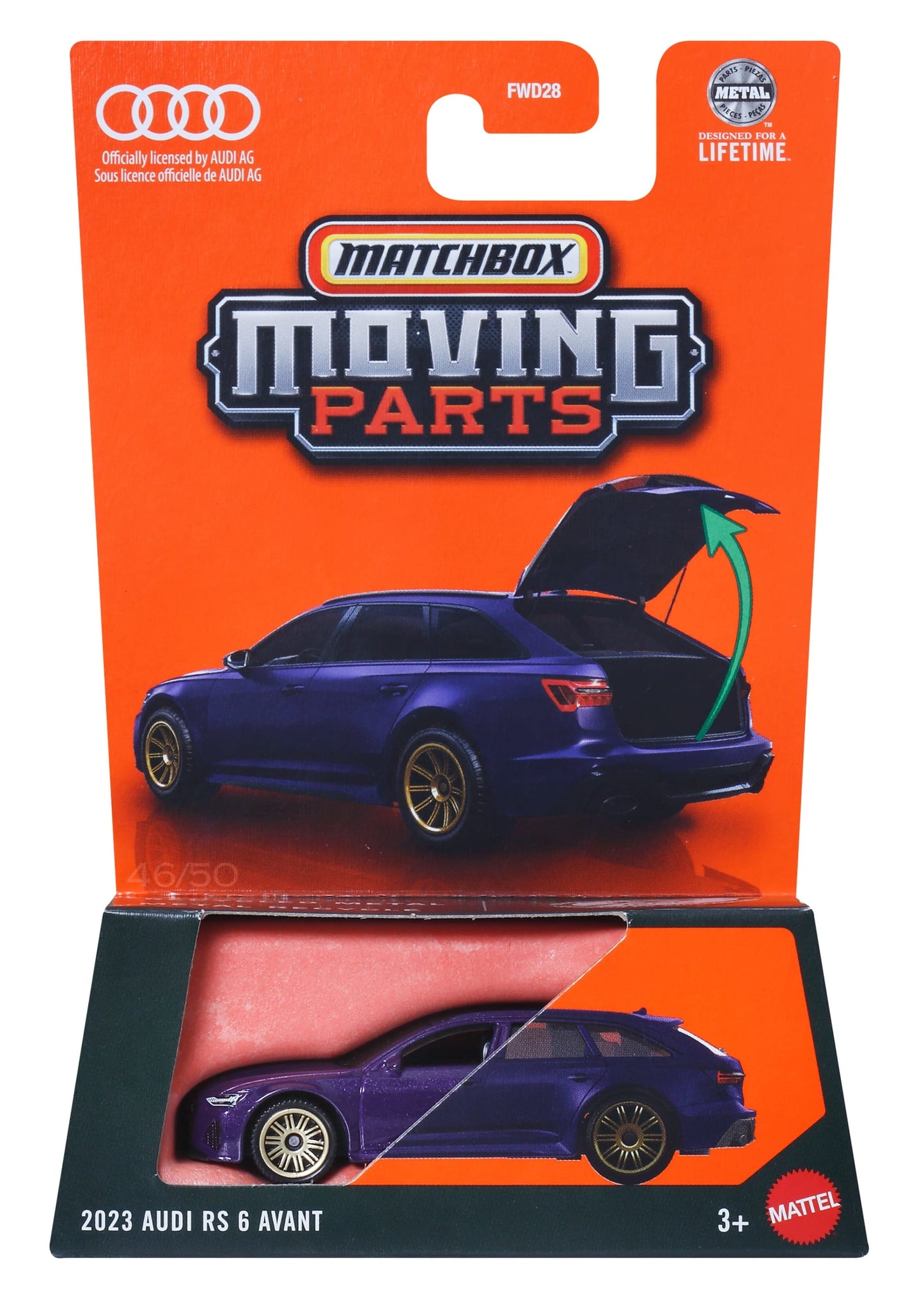 Matchbox Diecast Vehículo de Juguete Auto con Partes Movibles