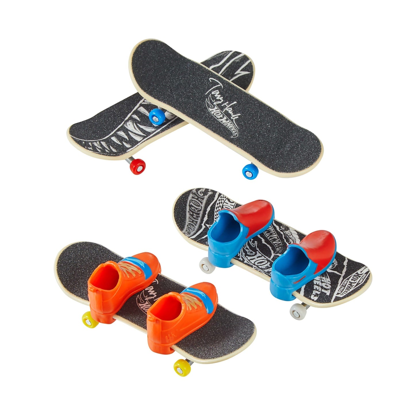 Hot Wheels Skate Veículo de Brinquedo Embalagem de Skates com Tênis Tony Hawk Pássaros
