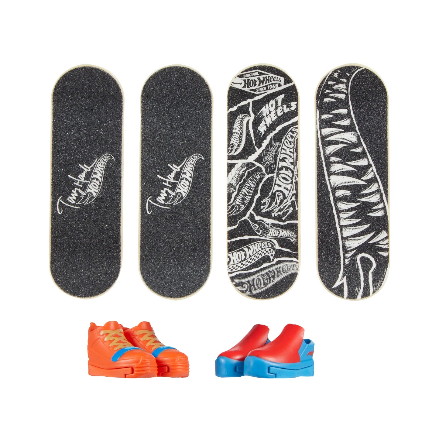 Hot Wheels Skate Vehículo de Juguete Paquete de Patinetas con Tenis Tony Hawk Pájaros