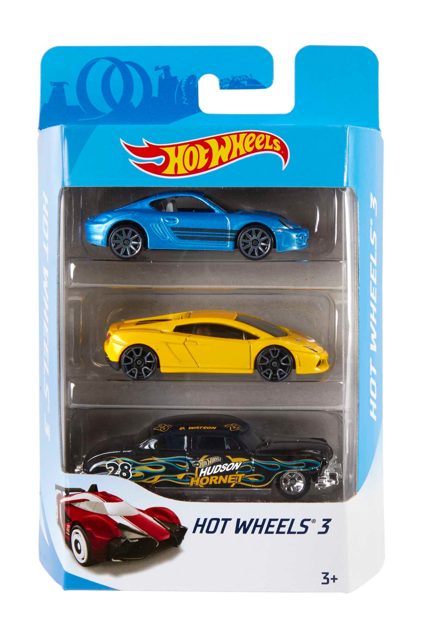 Hot Wheels 1:64 Scale Toy Cars & Trucks, 3-Pack