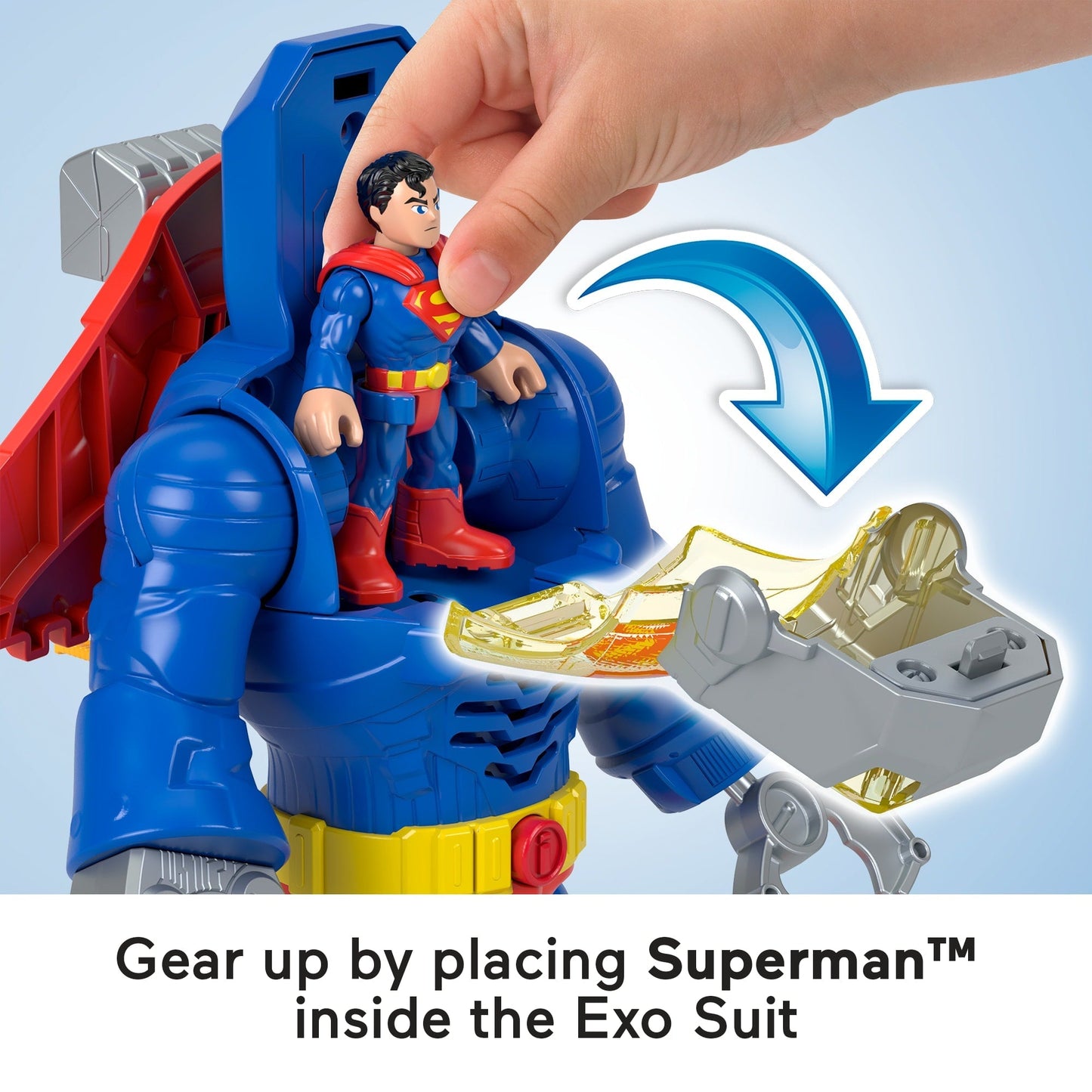 Imaginext DC Super Friends Superman Insider & Exo Suit Robot With Lights & Sounds, 6 Pieces