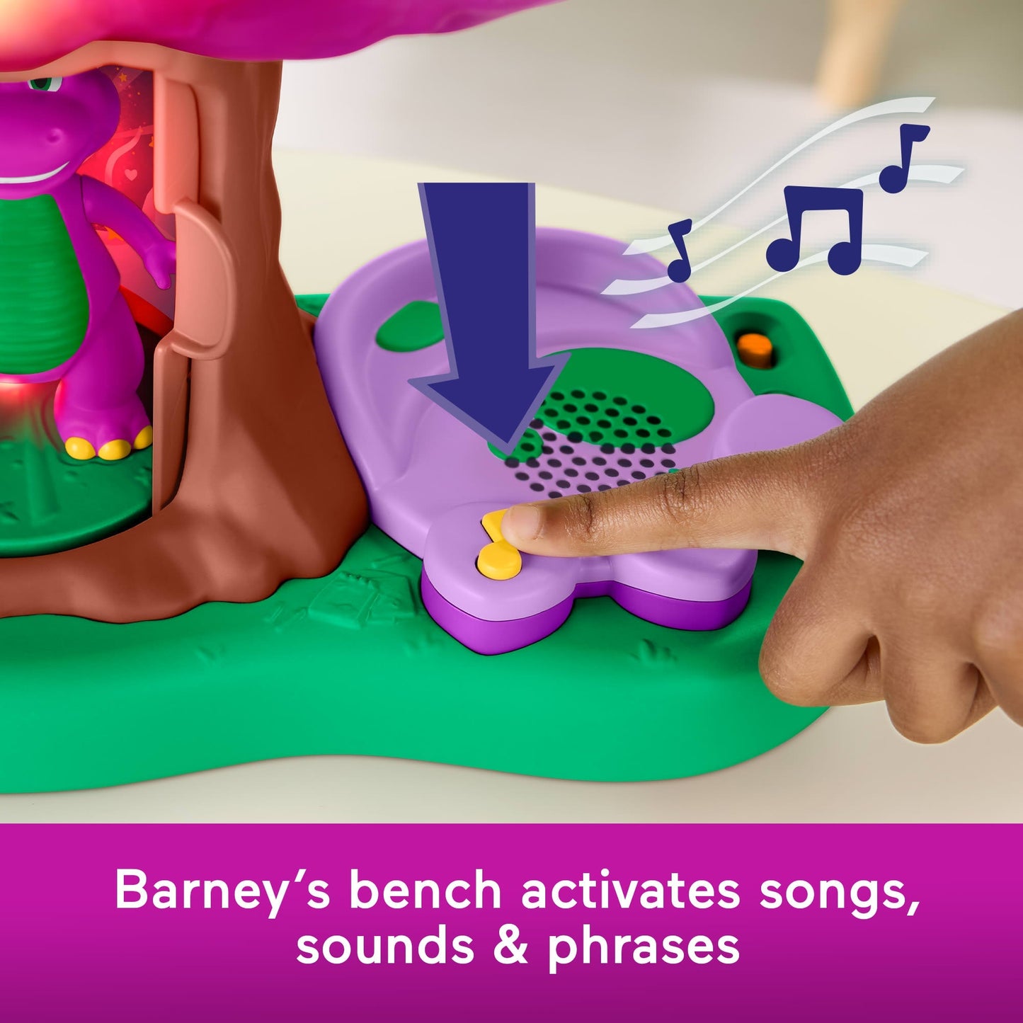 Fisher-Price Barney's World Lights & Sounds Treehouse Playset With Figures For Preschool Kids