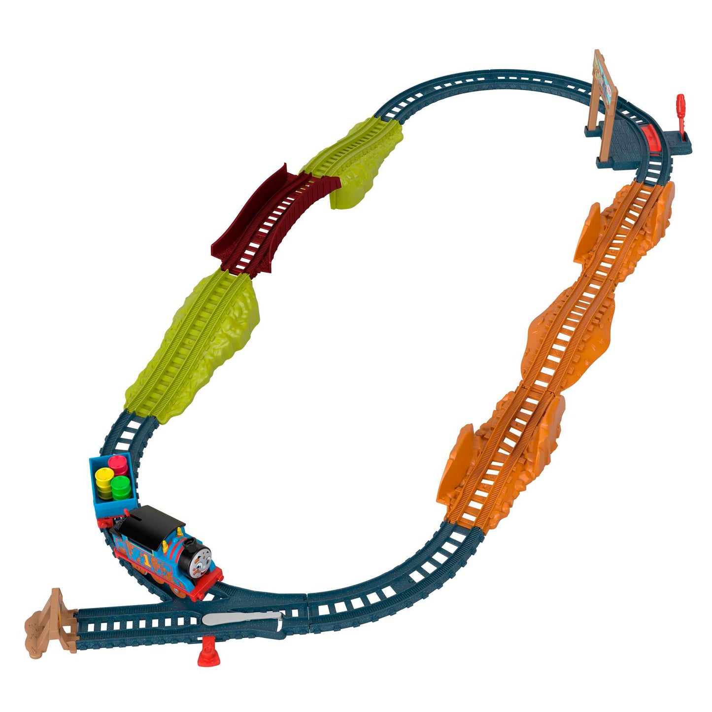 Thomas And Friends Muddy Adventure Train Set, Bumpy Track Set With Motorized Thomas Engine