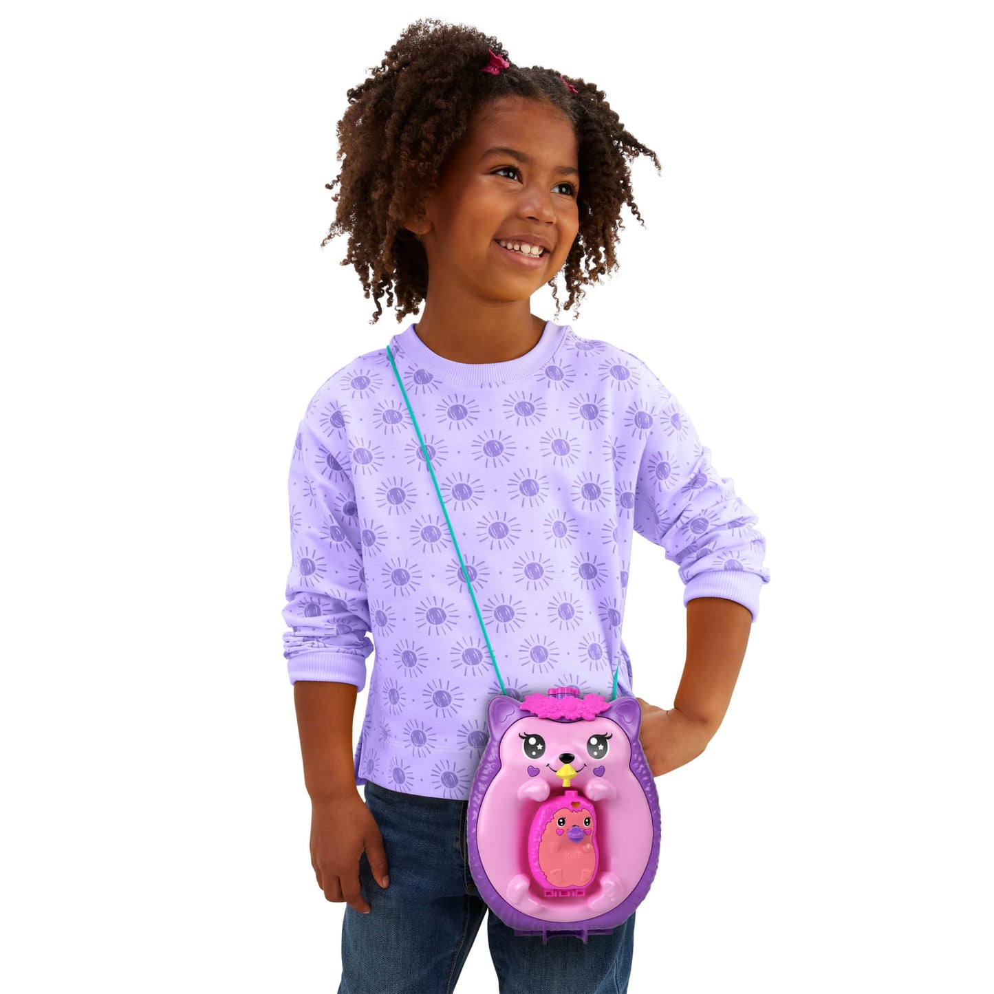 Polly Pocket  Sac à Main Maman et Bébé Hérissons, 2Poupées, 16Acc.