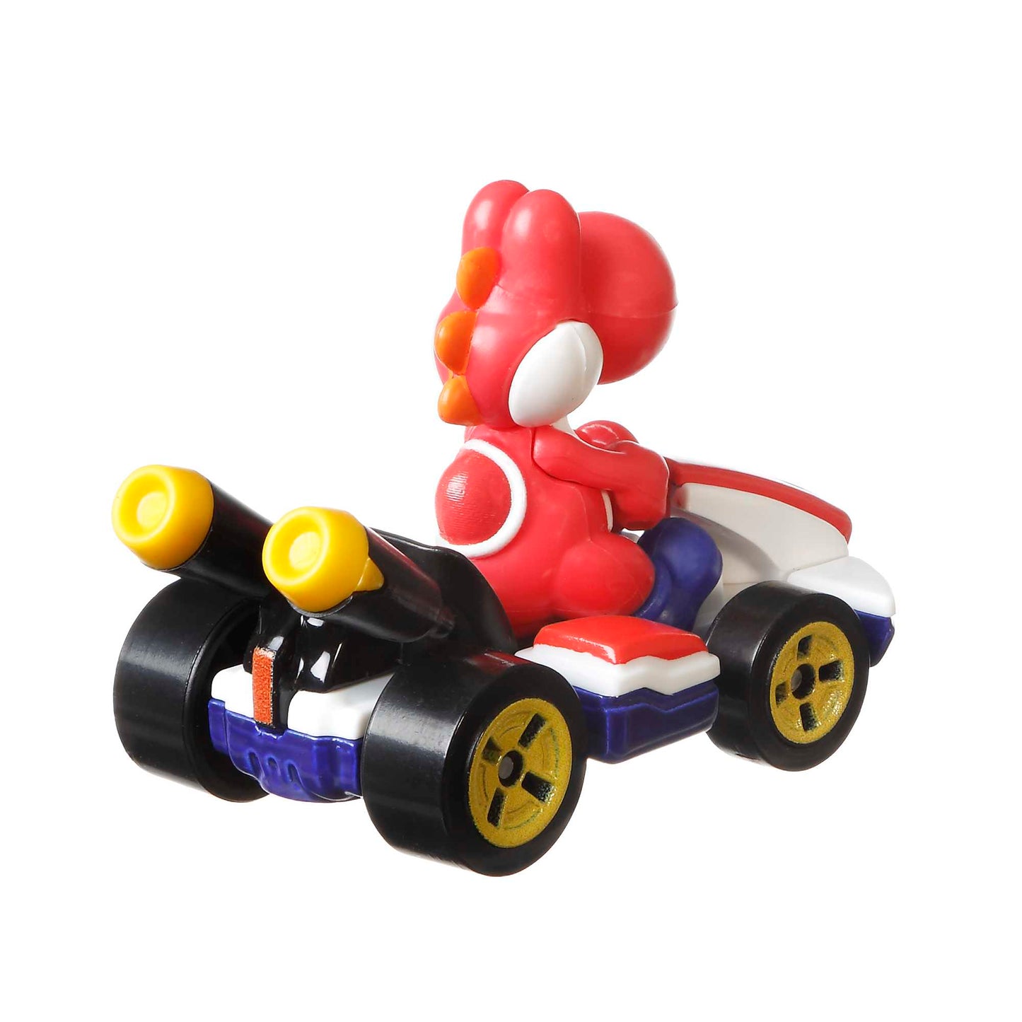 Hot Wheels Mario Kart Veículo de Brinquedo Kart Padrão Yoshi Vermelho