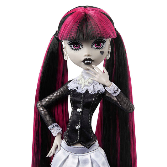Monster High-Poupée Draculaura-Poupée en Noir et Blanc Avec Posters