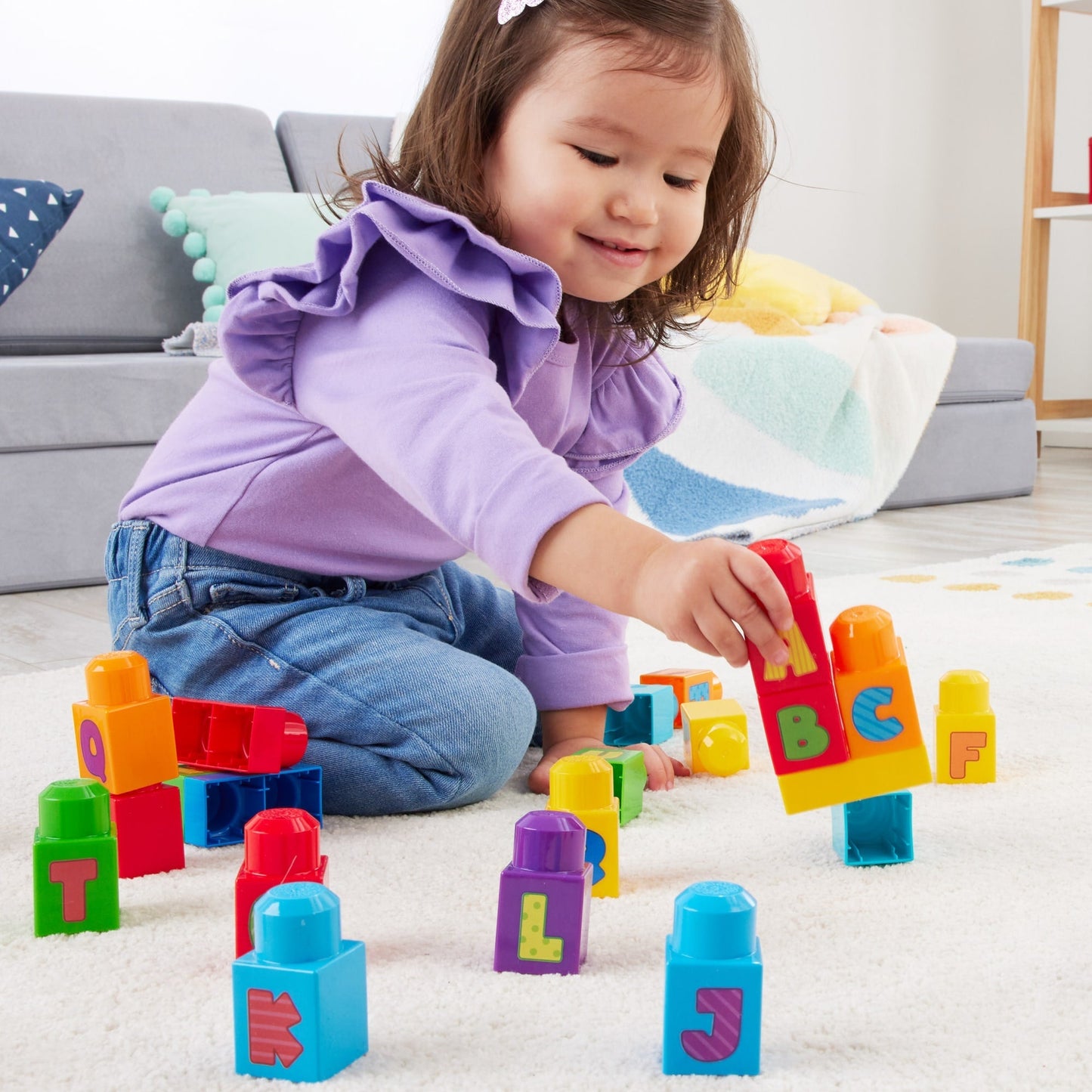 Mega Bloks  Fisher-Price  Sac de Construction Abc (30 Pièces)