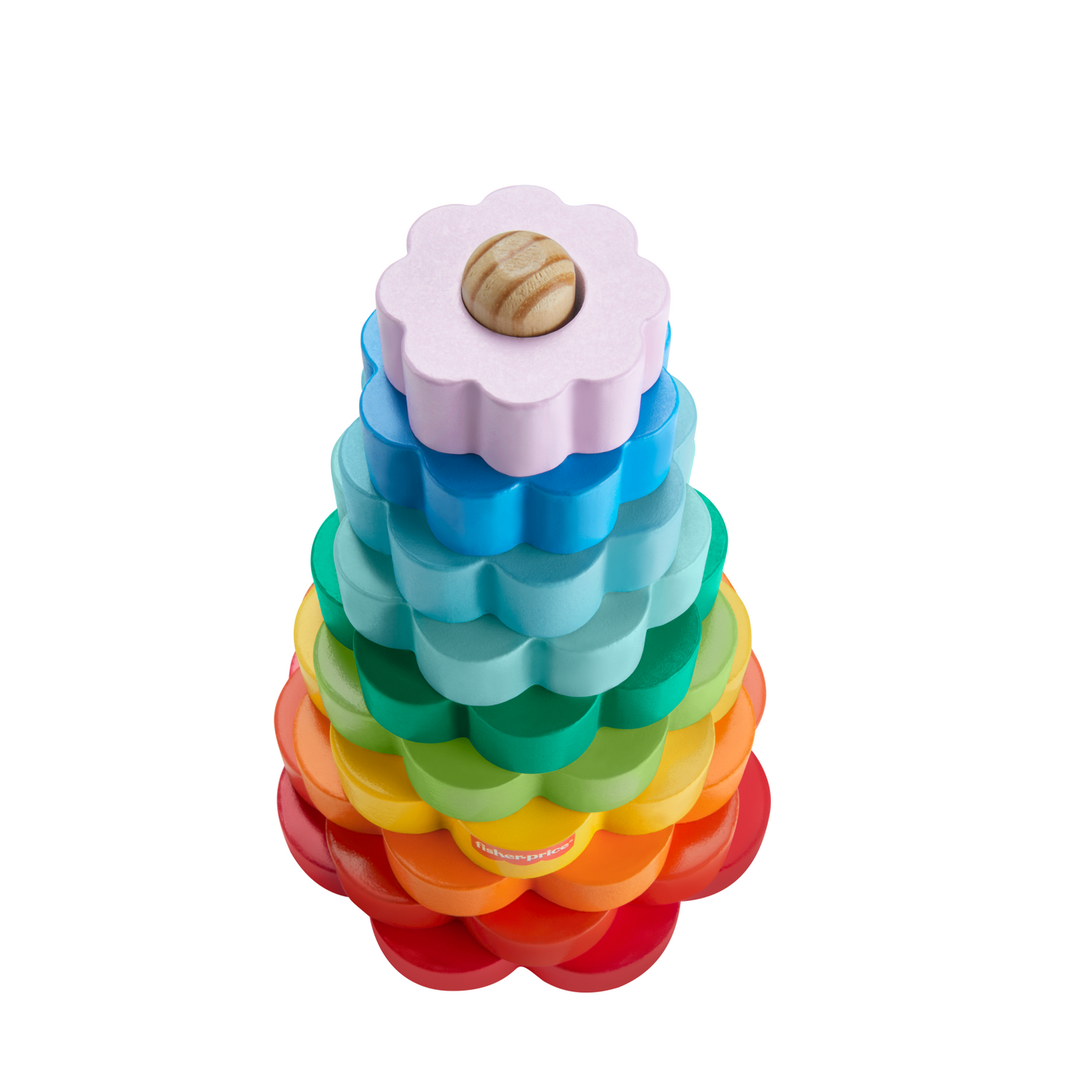 Fisher-Price Empileur D’Anneaux en Bois, Triage, 10 Éléments