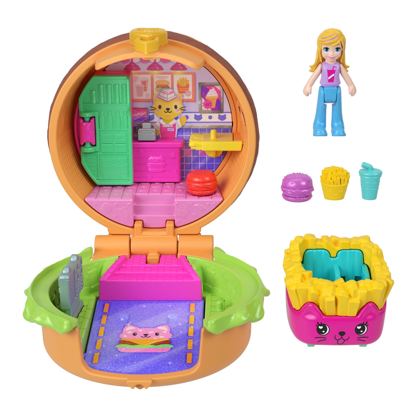 Polly Pocket  Tiny Take Out Reveal  Assortiment, Thème Alimentaire