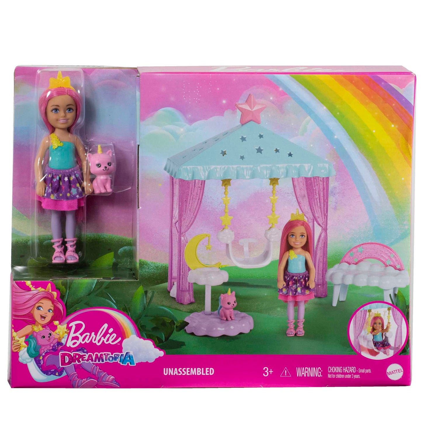 Barbie®-La Tête Dans Les Étoiles-Coffret Avec Poupée Chelsea et Chat