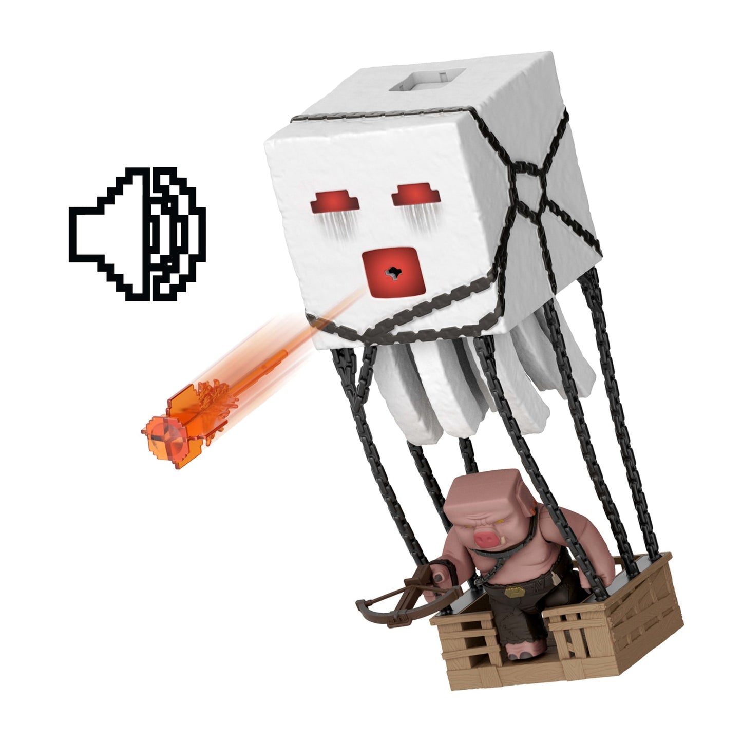 Minecraft La Película Figura de Acción Ataque Explosivo Ghast