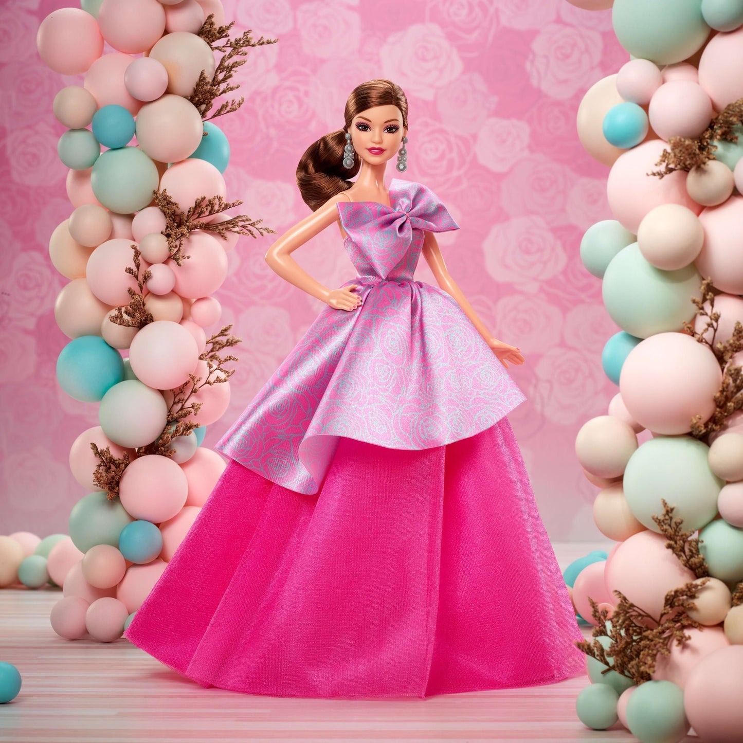 Barbie Signature Birthday Wishes Doll, Collectible Fashion Doll in Satiny, Pink Dress