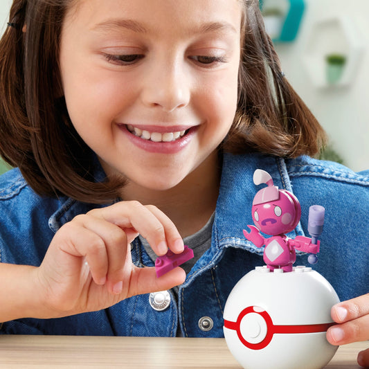 MEGA Pokémon Jogo de Construção Pokébola Colecionável Tinkatink
