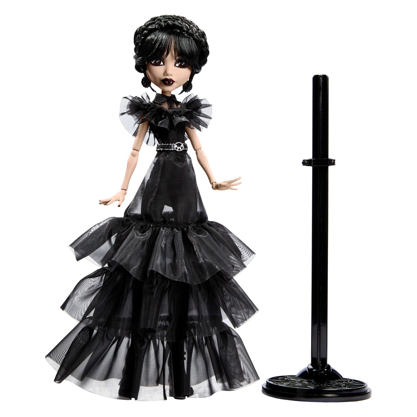 Monster High Wednesday Collectible Doll, Rave’N Wednesday in Black Gown inspired By Dance Scene