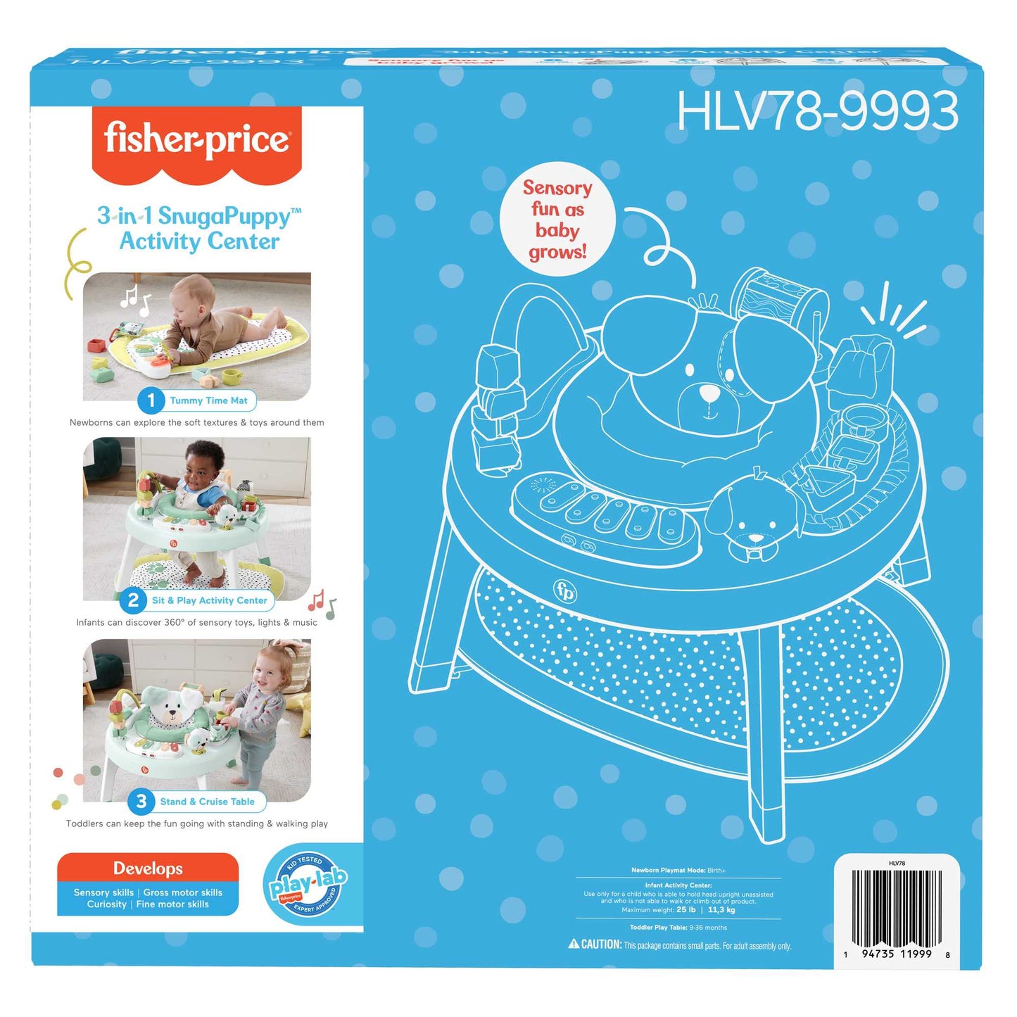 Fisher-Price–Centre D’Activités Mon Chiot Adoré 3 en 1, Lumières, Sons
