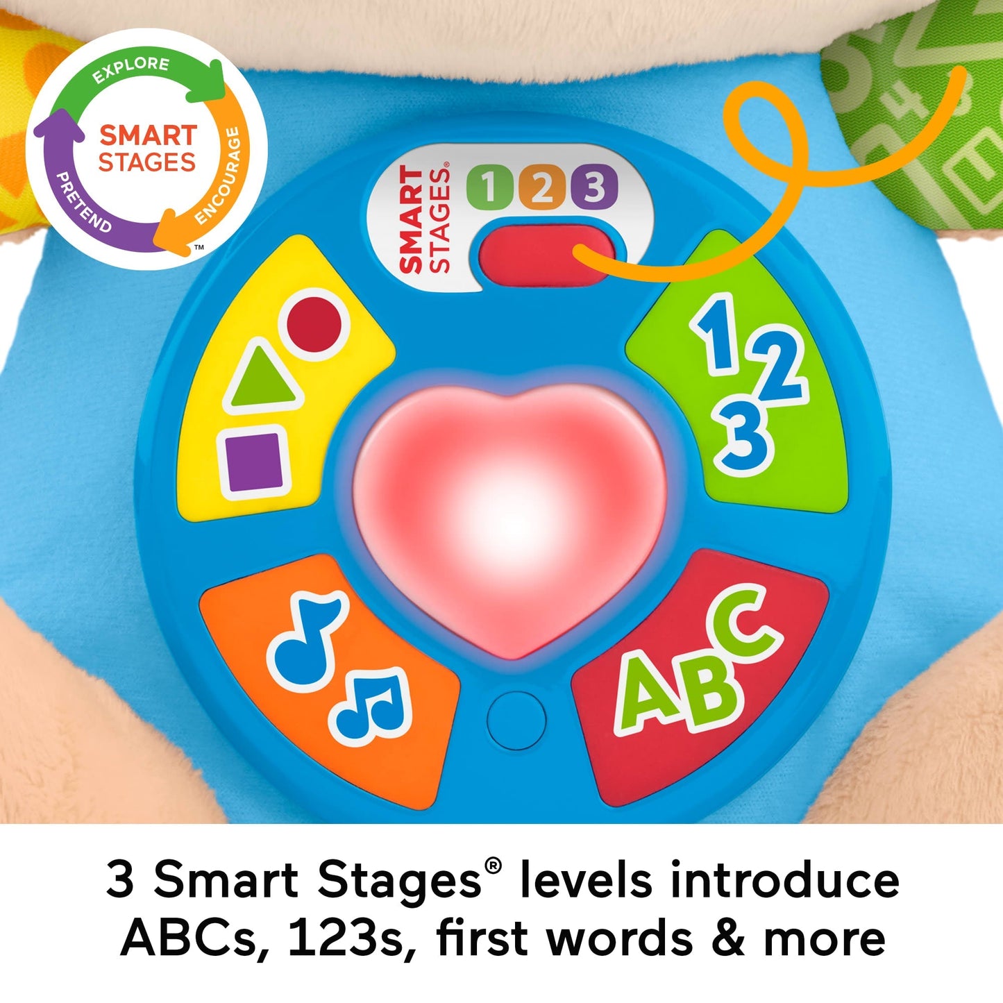Fisher-Price Laugh & Learn Smart Stages Puppy Plush Musical Learning Toy For Baby & Toddler