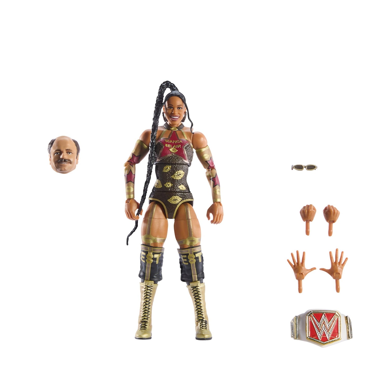 WWE Elite Collection Premium Live EVent Bianca Belair Action Figure Set, Wrestlemania Collectible