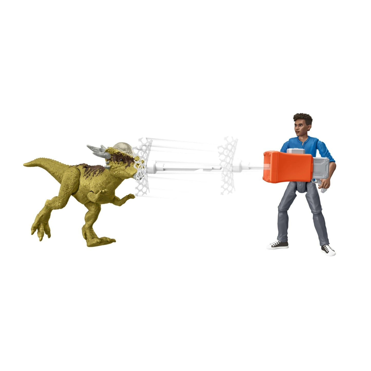Jurassic World: Chomp Chomp Figurine Articulée Darius, 3Fig. de Dinos