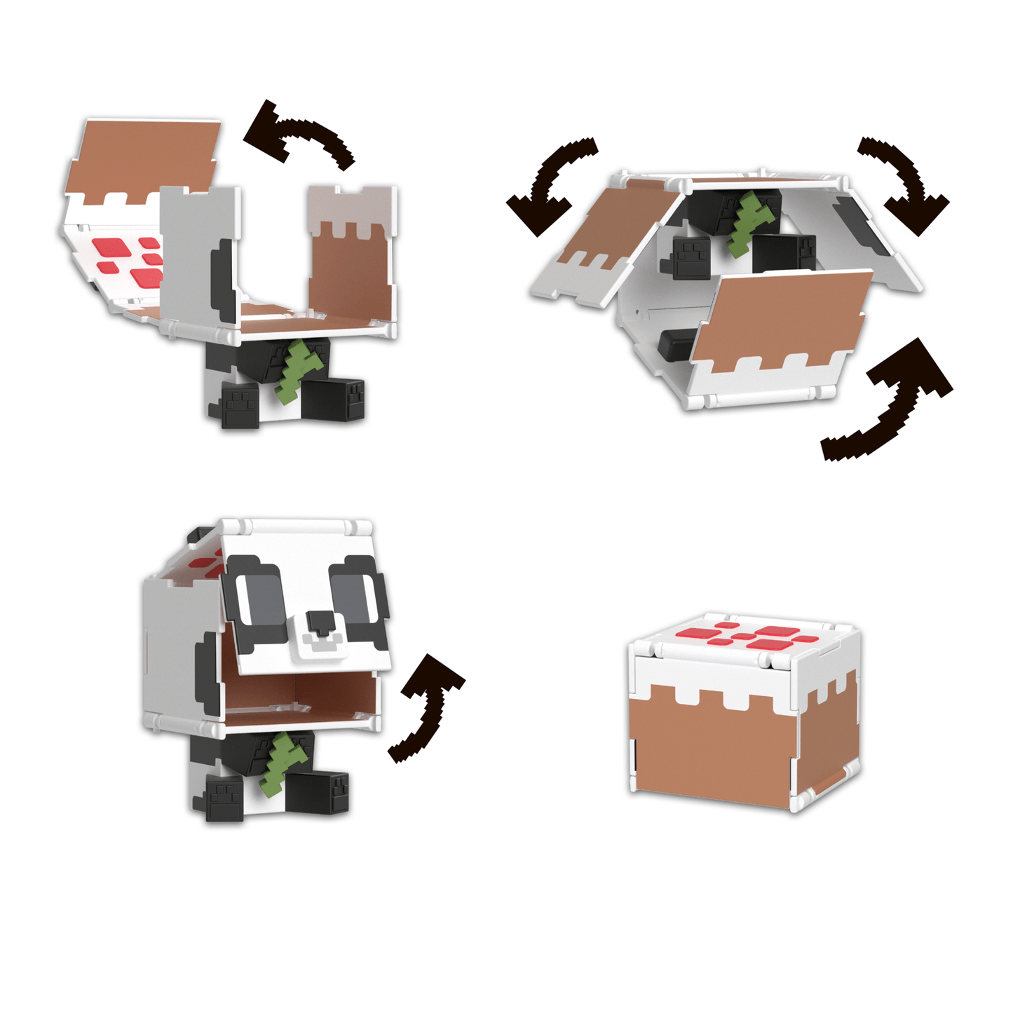 Minecraft Vanilla Figura de Acción Flippin' de 3.75 Panda + Pastel