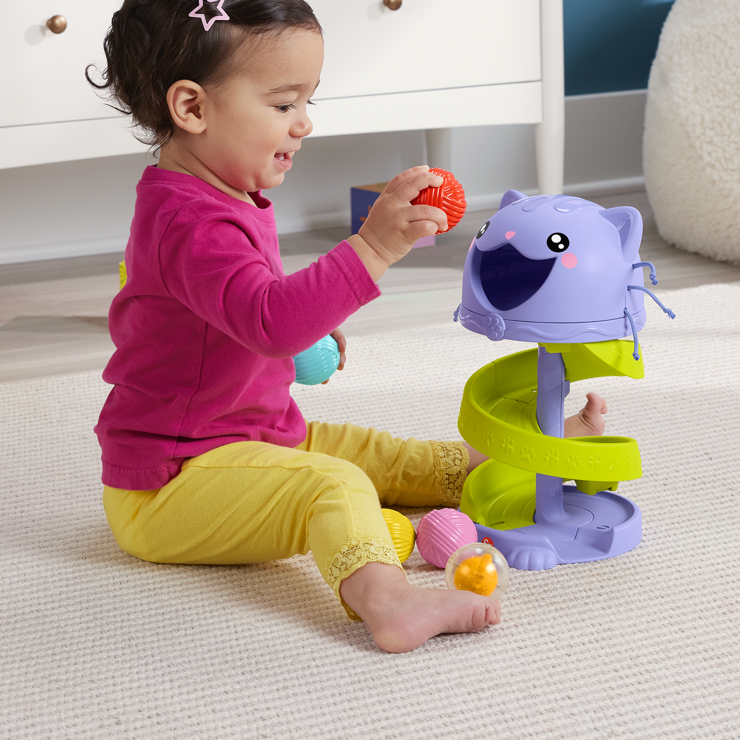 Fisher-Price Brinquedo para Bebês Gatinho Bolinhas Rolando