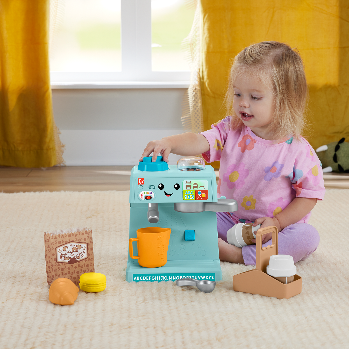 Fisher-Price Aprender e Brincar Brinquedo para Bebês Minha Primeira Máquina de Café