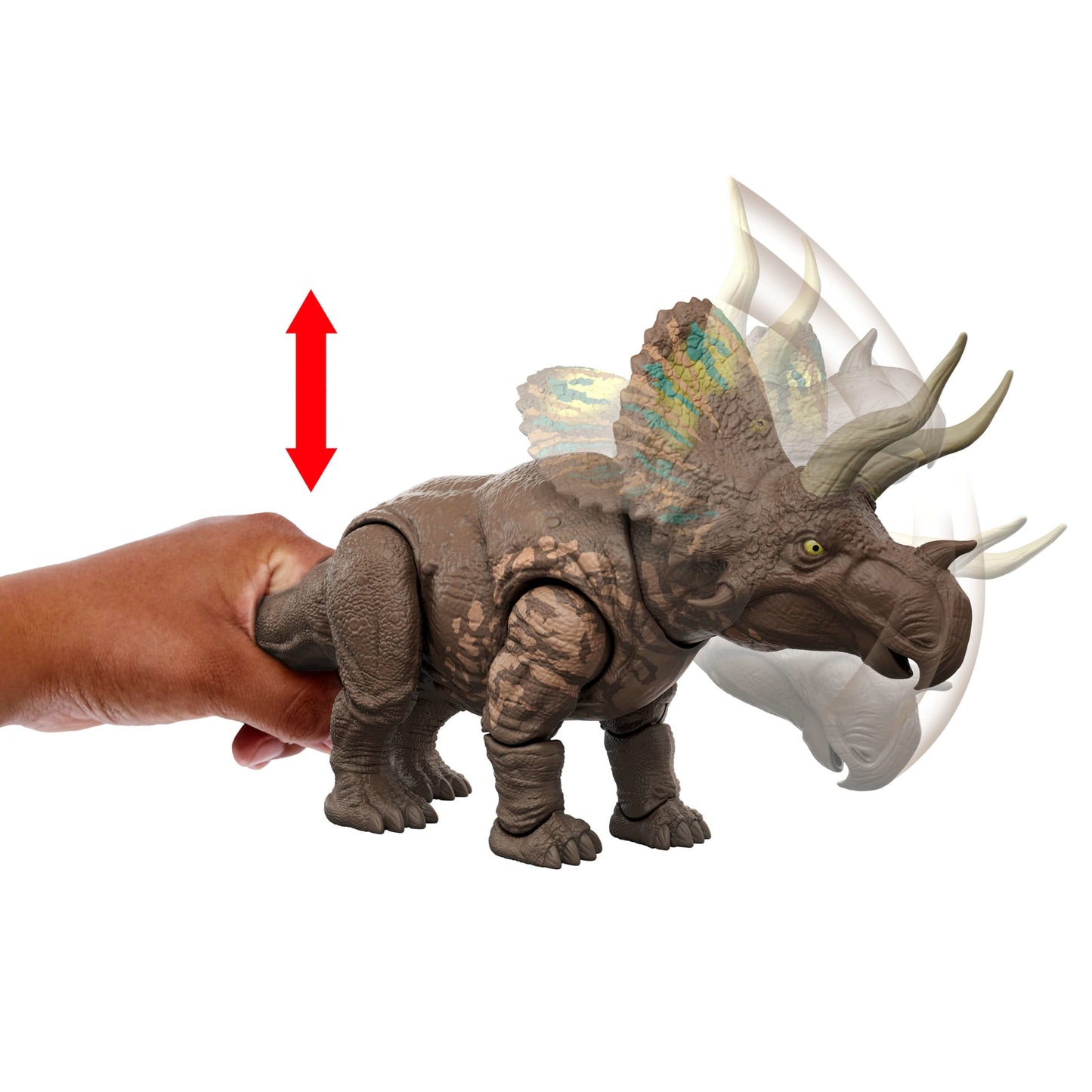 Jurassic World Dinosaurio de Juguete Rebirth Rastreadores Gigantes Eotriceratops