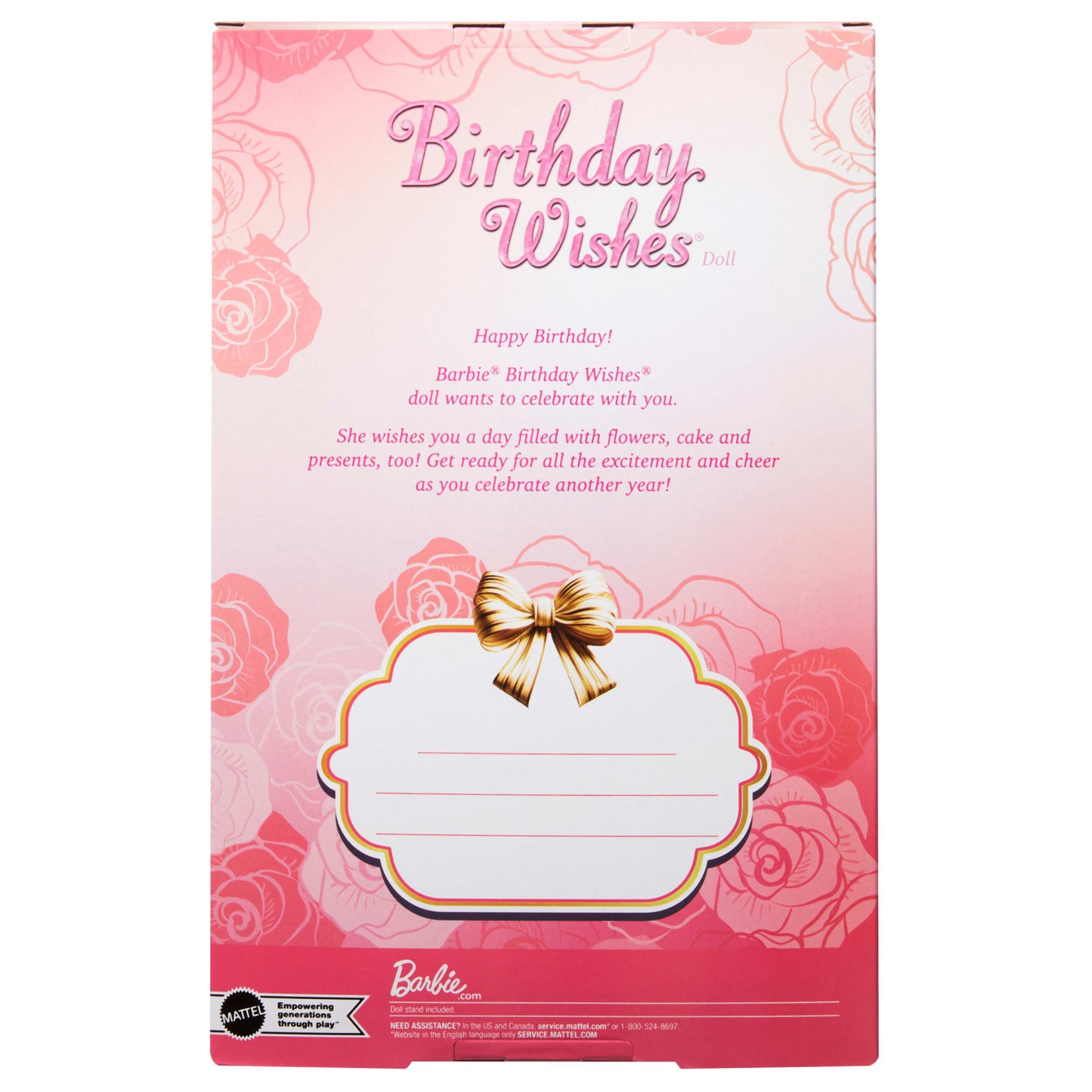 Barbie-Poupée Barbie Joyeux Anniversaire-en Robe Rose Satinée