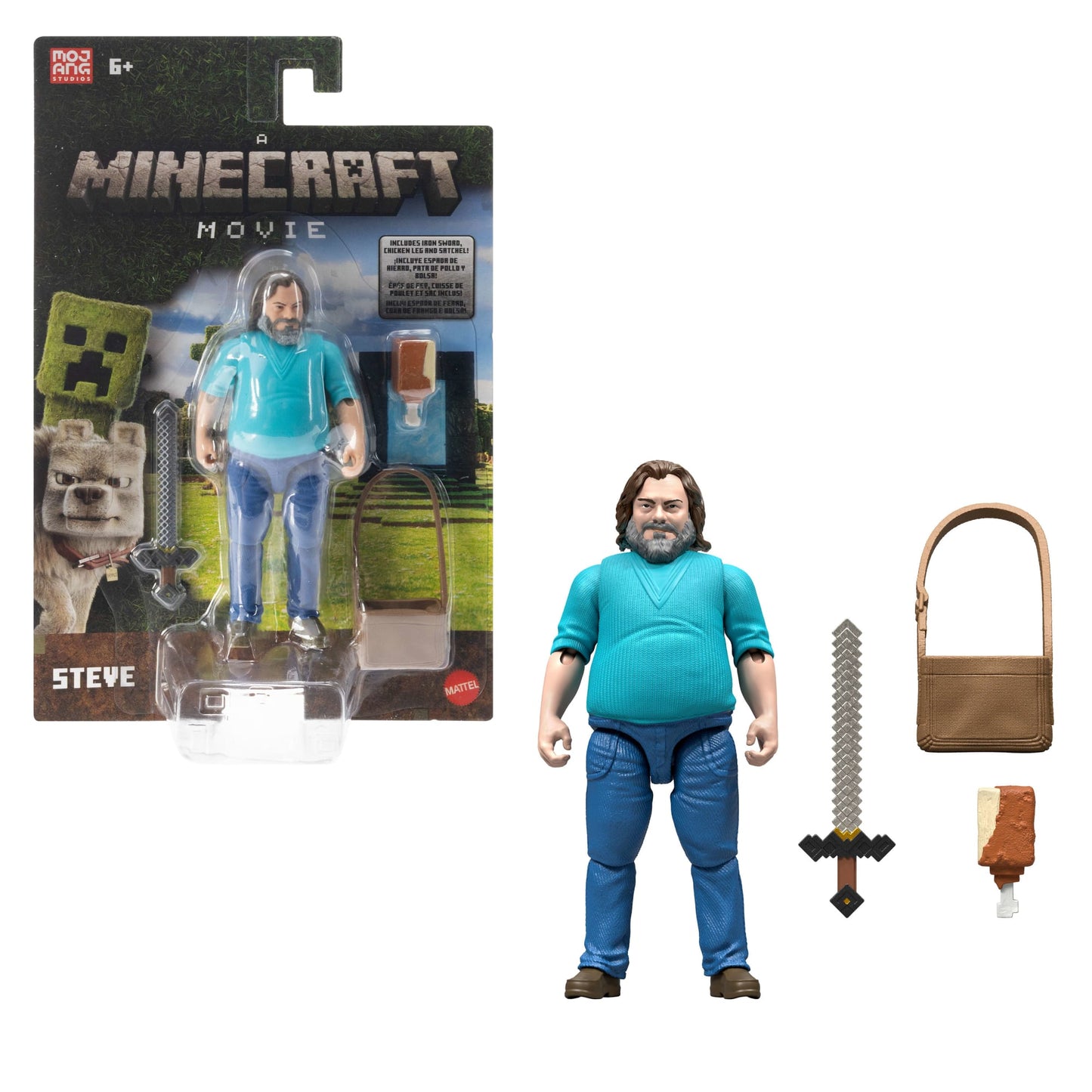 Minecraft La Película Figura de Acción Steve de 4 pulgadas
