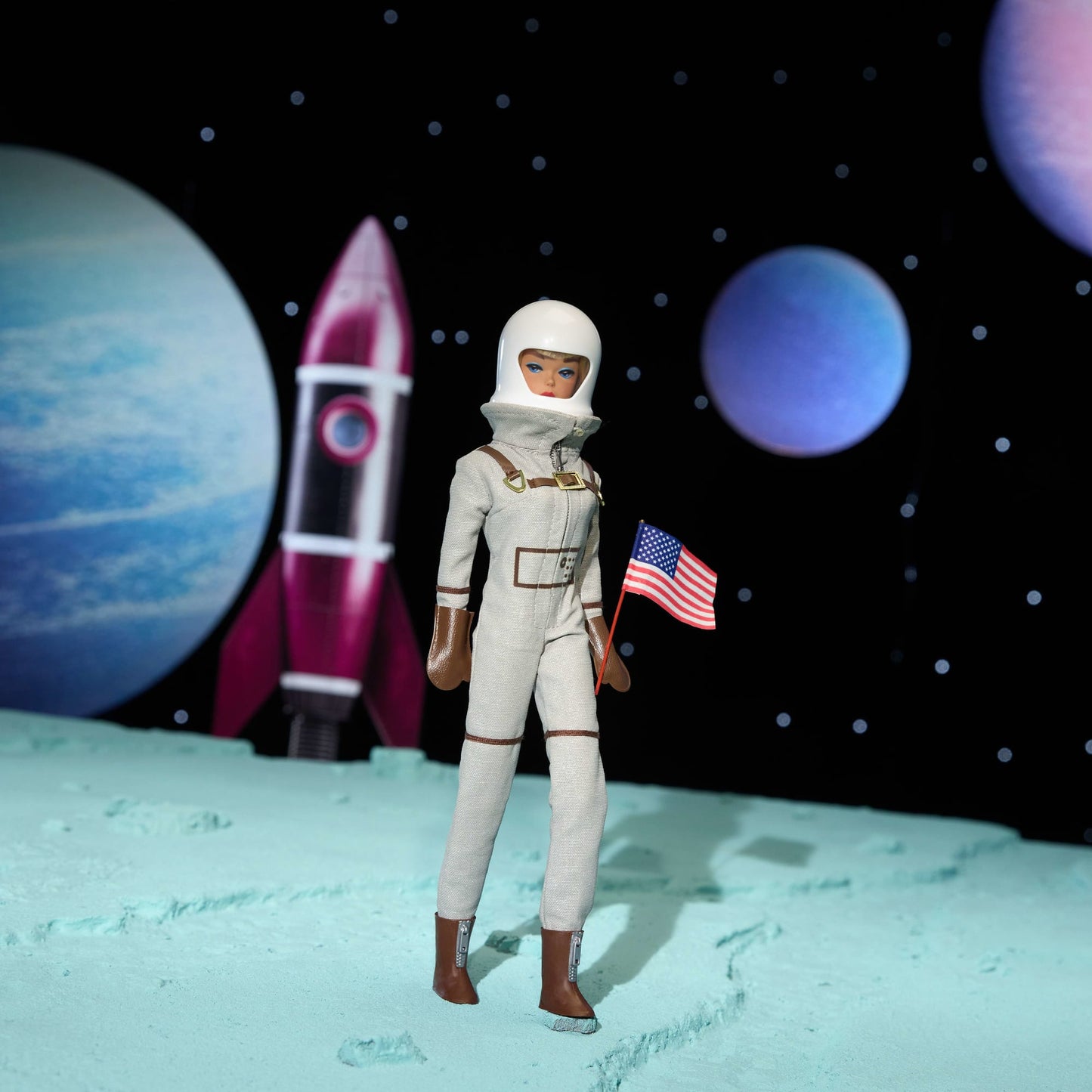 Barbie Signature Miss Astronaut Doll Collectible With Silver Suit, Space Boots, & Helmet Accessory