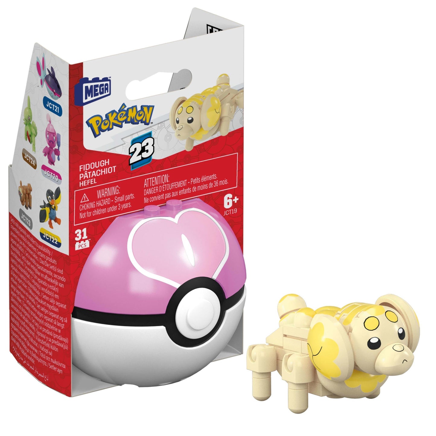 MEGA Pokémon Jogo de Construção Pokébola Colecionável Fidough