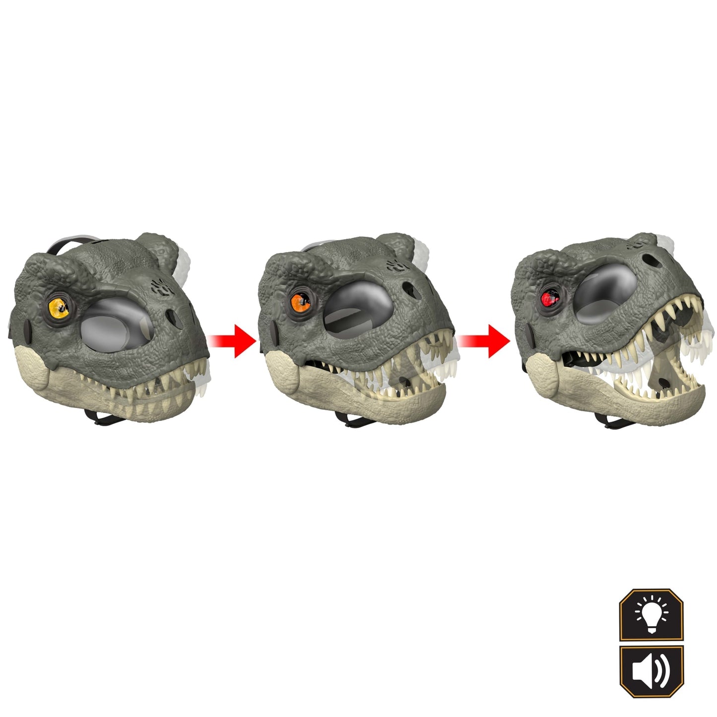 Jurassic World Rebirth  Masque de Jeu de Rôle  T. Rex, Yeux à del