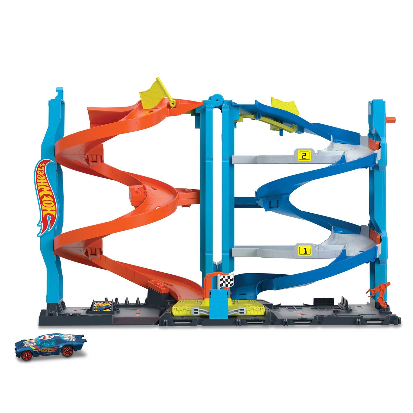 Hot Wheels City Pista de Brinquedo Torre de Corridas com Altura Dupla