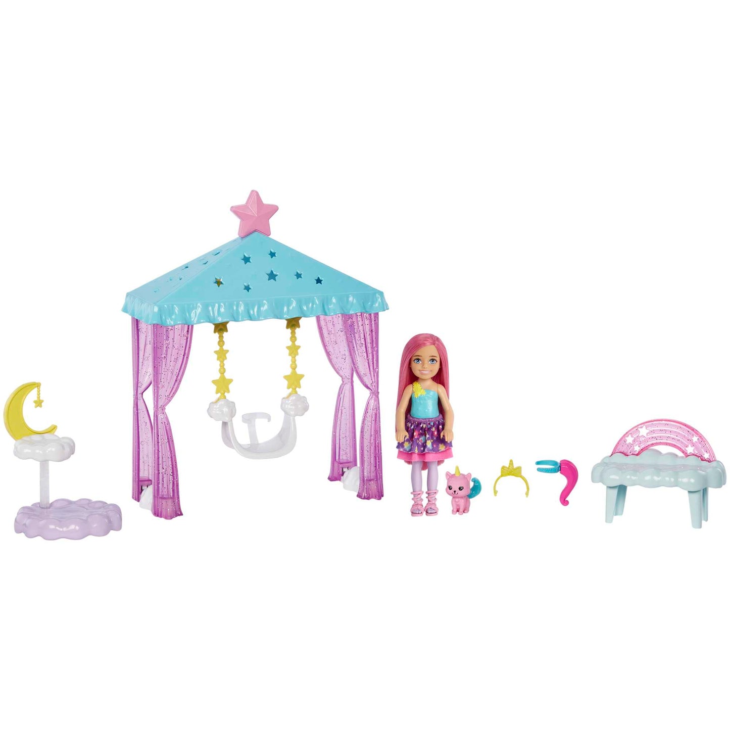 Barbie®-La Tête Dans Les Étoiles-Coffret Avec Poupée Chelsea et Chat