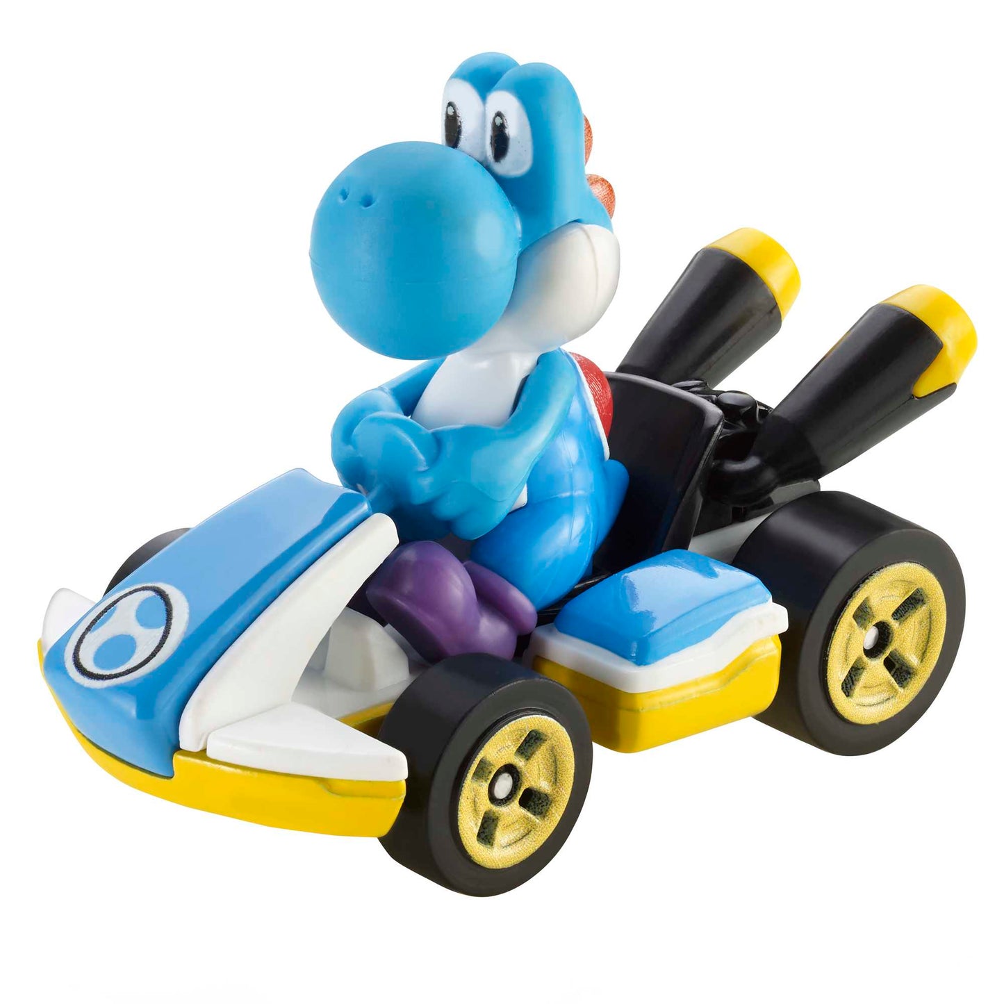 Hot Wheels Mario Kart Vehículo de Juguete Yoshi Azul Claro Estándar Kart