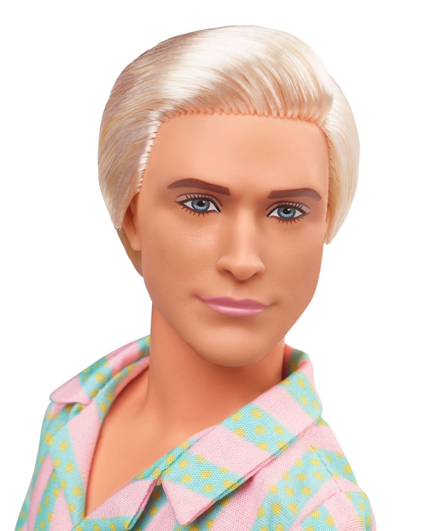 Barbie The Movie Ken Doll Wearing Pastel Striped Beach Matching Set
