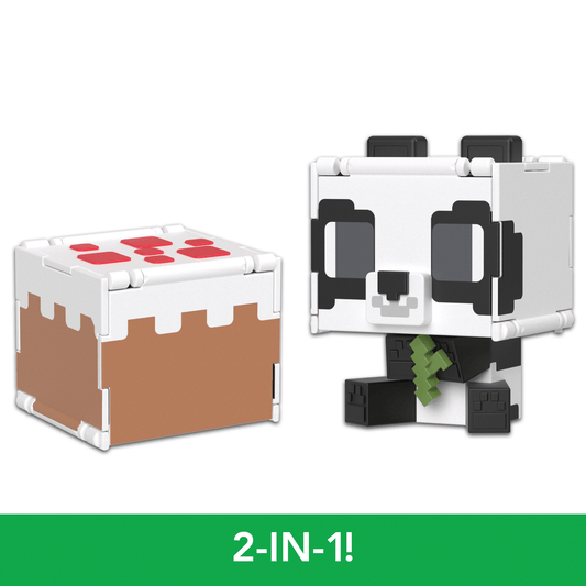 Minecraft Flippin’ Figs Figures Collection, 2-In-1 Fidget Play, 3.75-in Scale & Pixelated Design (Characters May Vary)