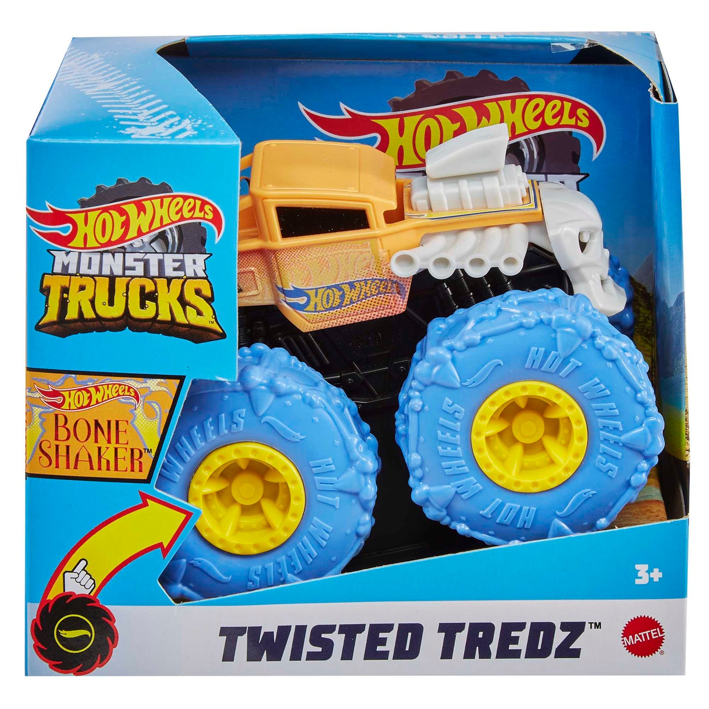 Hot Wheels® 1:43 Monster Trucks Rev Tredz™ Trucks - Bone Shaker