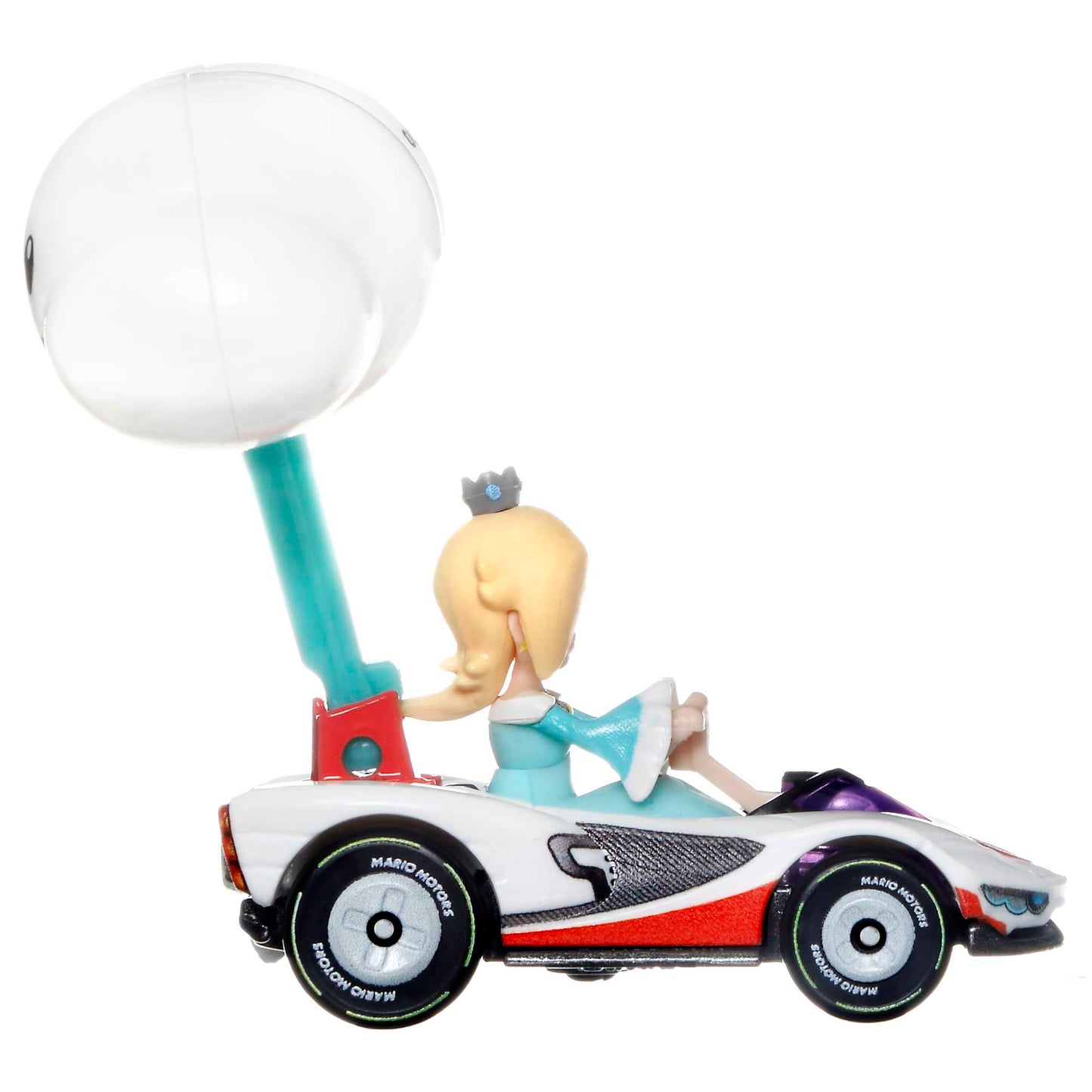 Hot Wheels Mario Kart Vehículo de Juguete Rosalina P-Wing con Cloud Glider