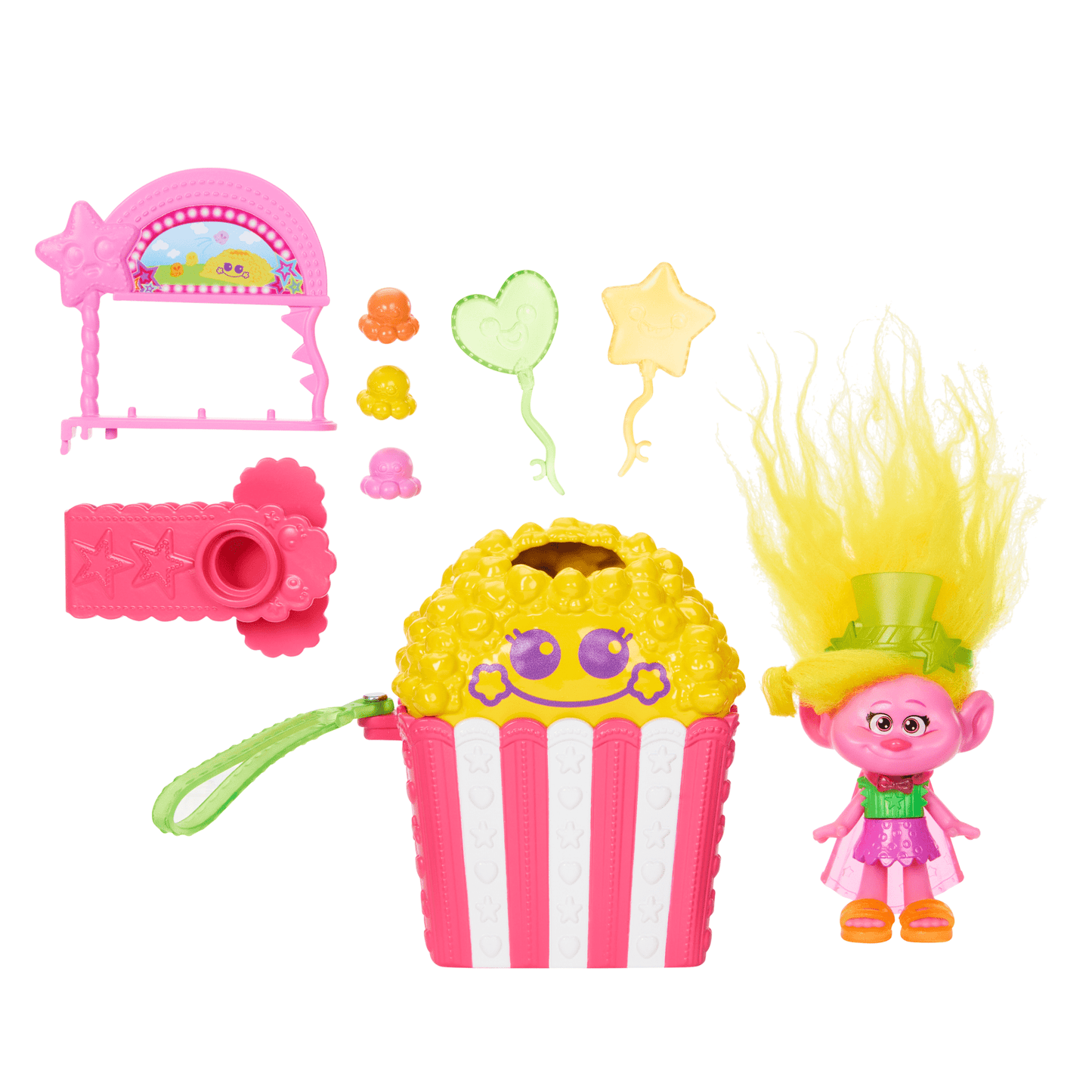 Dreamworks Trolls Fun Fair Surprise Fairfest Viva Small Doll & 10 Accessories