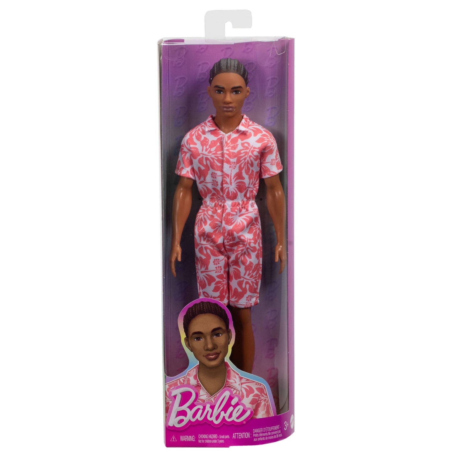 Barbie Fashionistas Ken Doll #235 in Hawaiian Print Jumpsuit With Green Sandals, Brown Hair