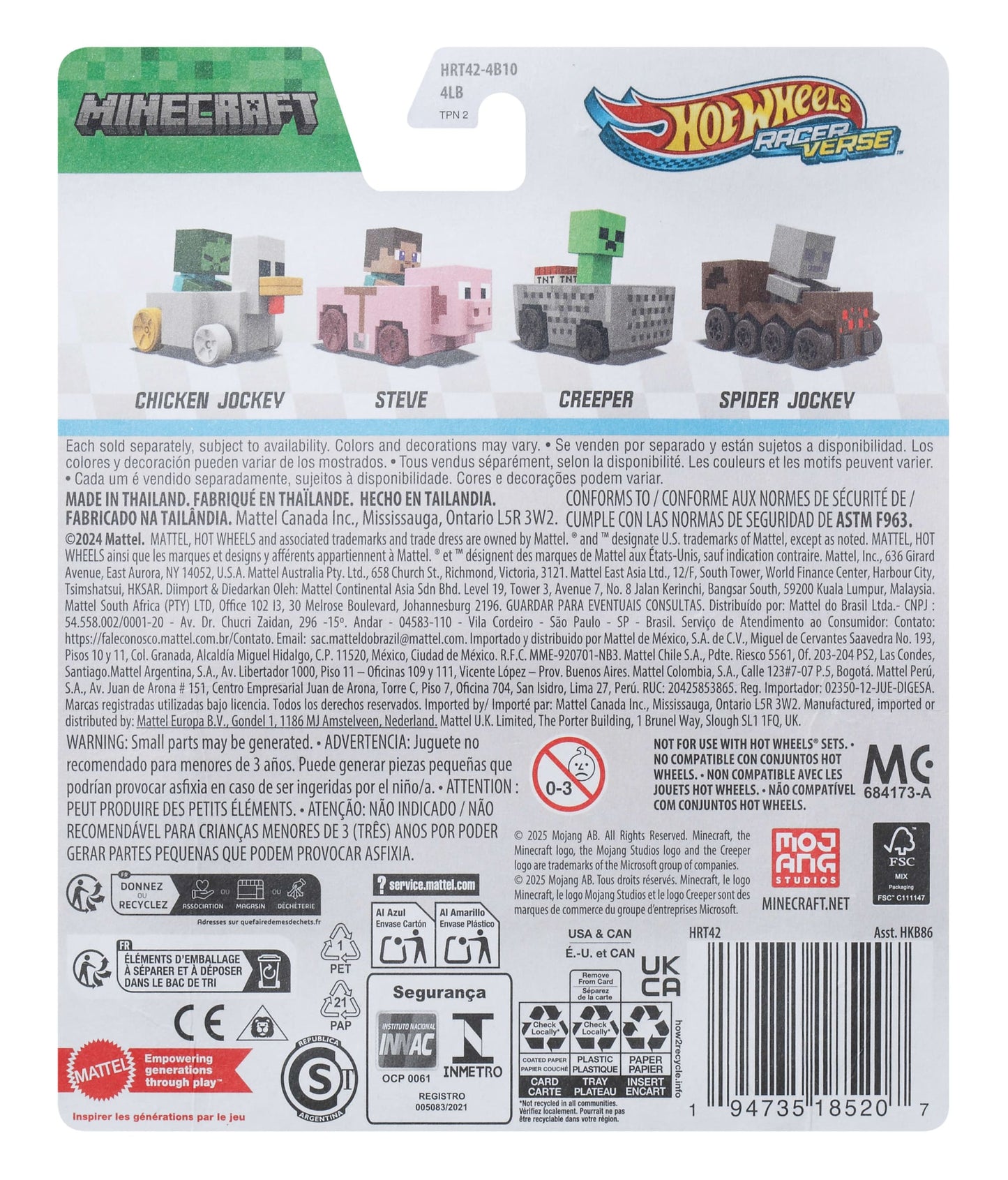 Hot Wheels RacerVerse Vehículo de Juguete Zombie Bebé