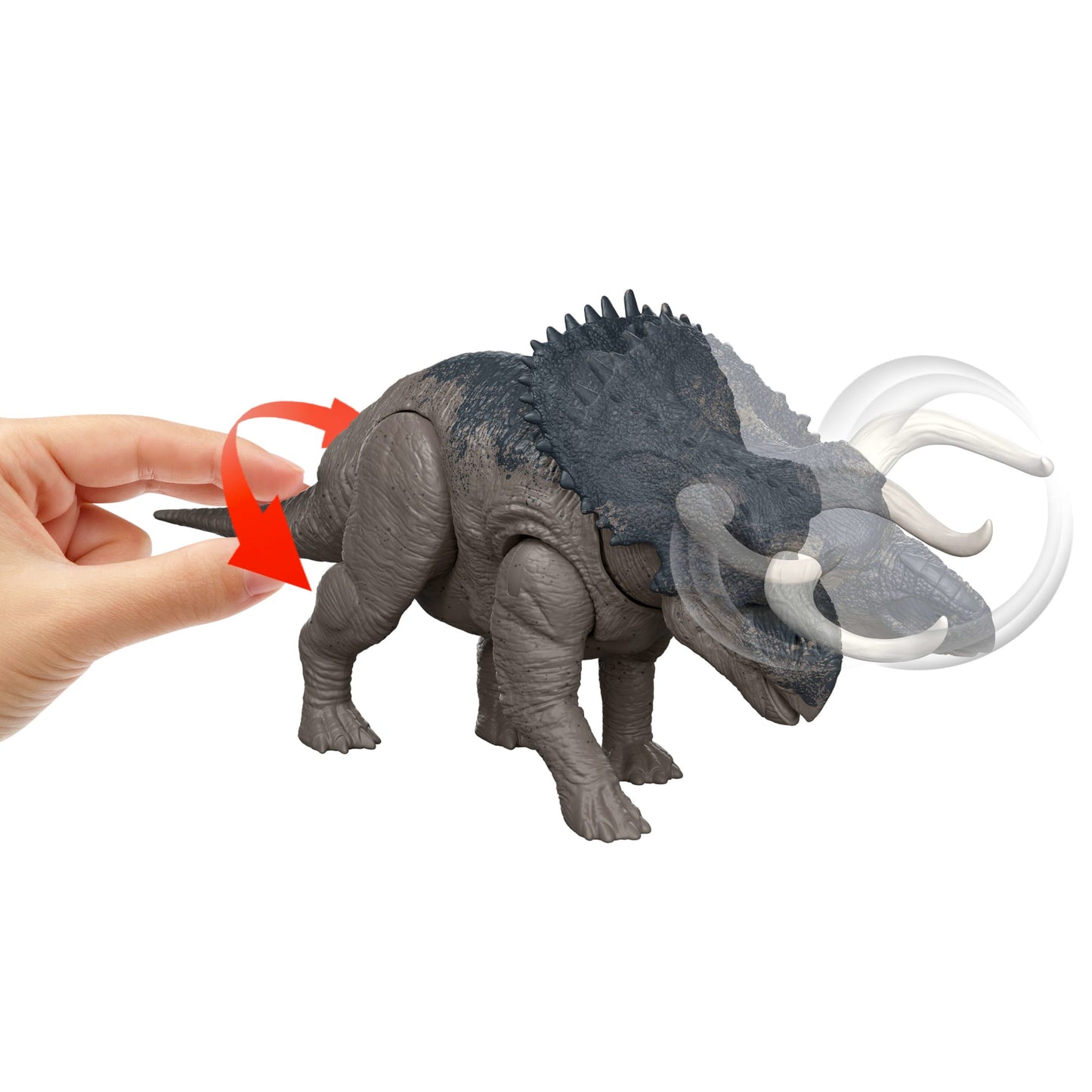 Jurassic World Dinosaurio de Juguete Rebirth Rugido Salvaje Nasutoceratops