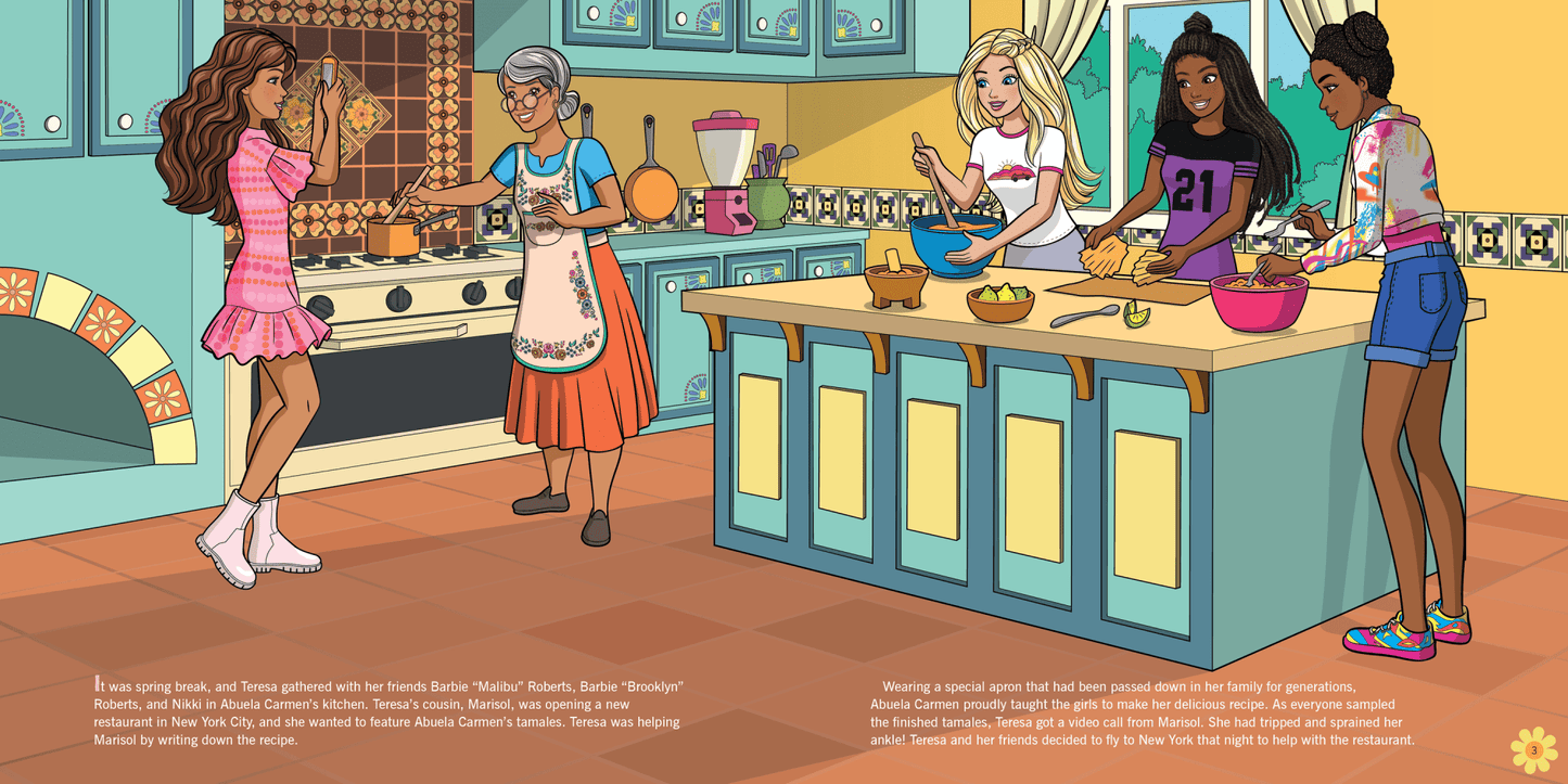 Barbie And Teresea: Recipe For Friendship Paperback Book For Kids With 2 Sticker Sheets