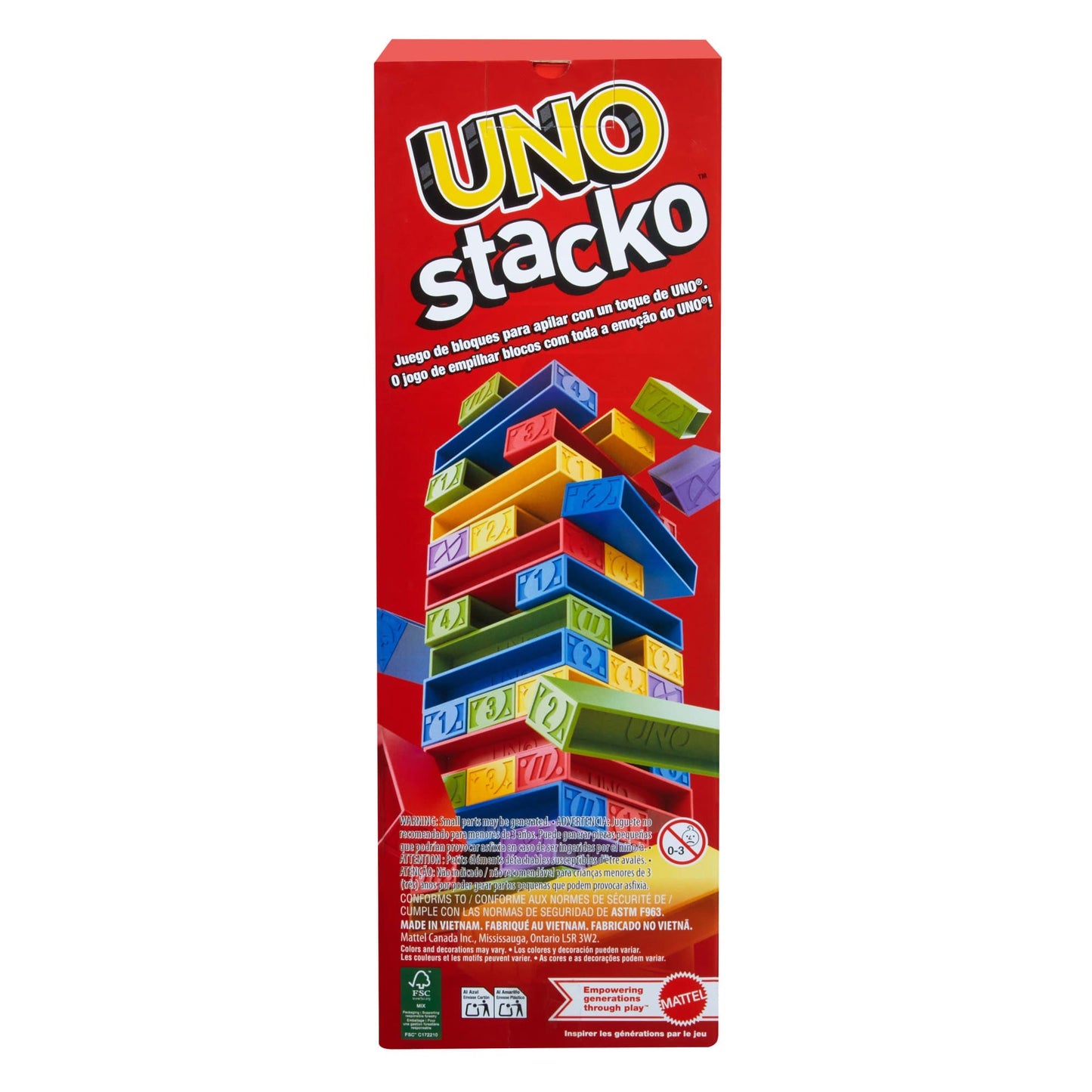 UNO Juego de Mesa Stacko Segunda Versión